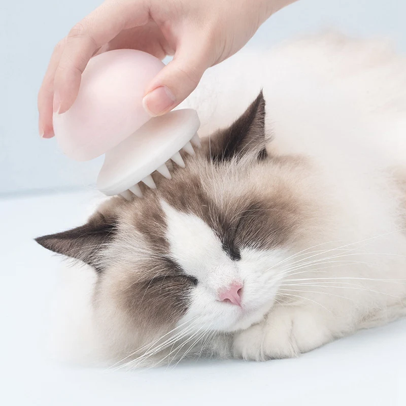 Горячая силиконовая щеточка кошка Уход за лошадьми Pet Шампунь Медузы щетка