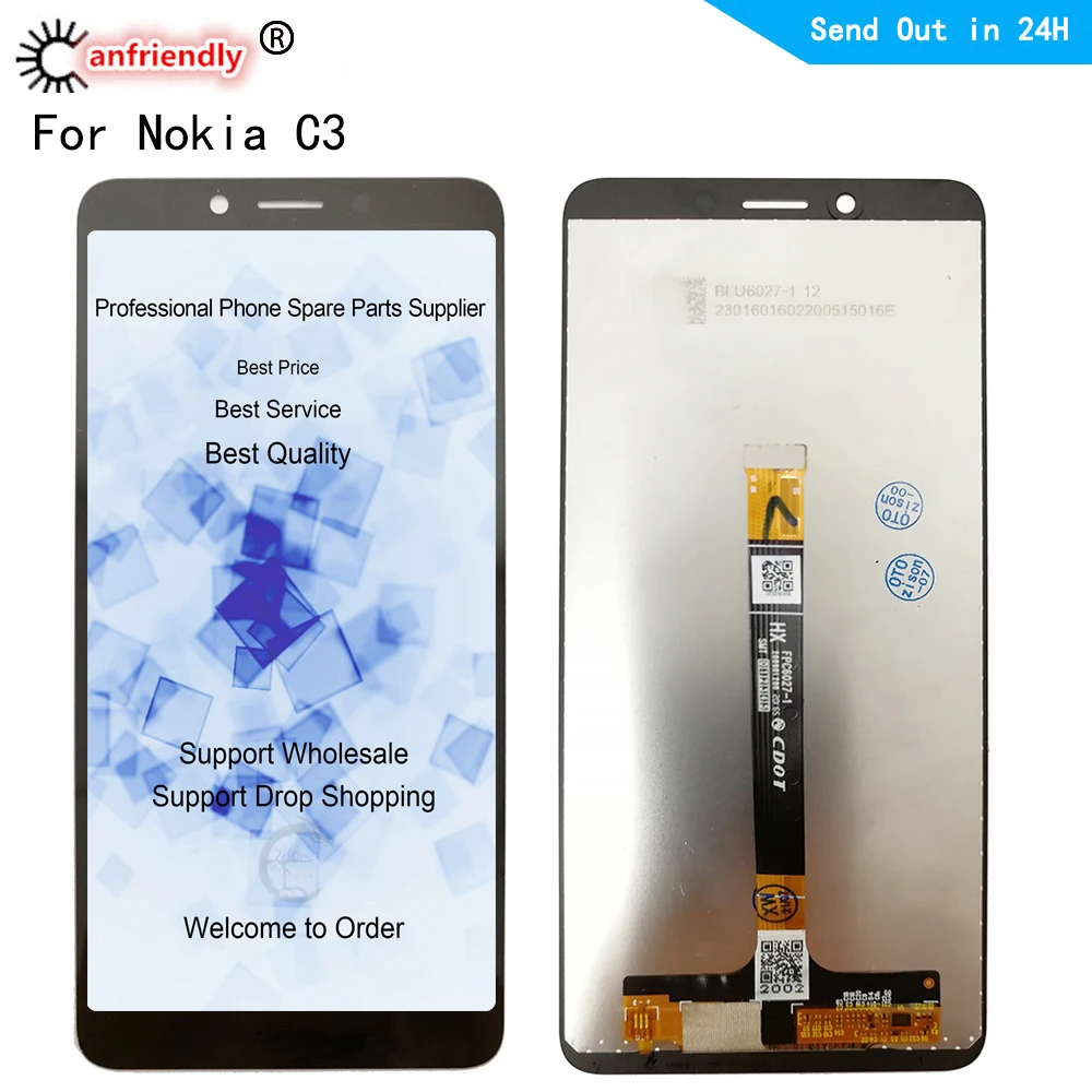 

5.99" IPS LCD For Nokia C3 LCD Display Touch panel Screen sensor Digitizer Assembly Replacement 720 x 1440 pixels
