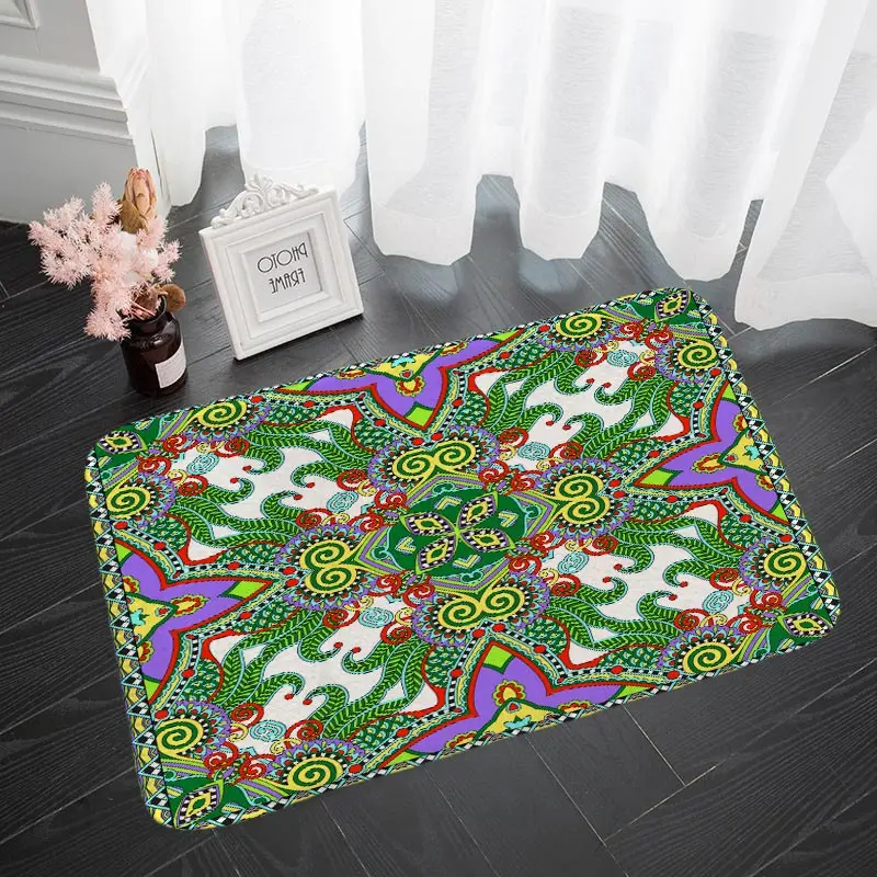 

Ethnic Style National Customs Rug Hallway Carpets and Rugs for Bedroom Living Room Carpet Kitchen Bathroom Anti-Slip Floor Mats