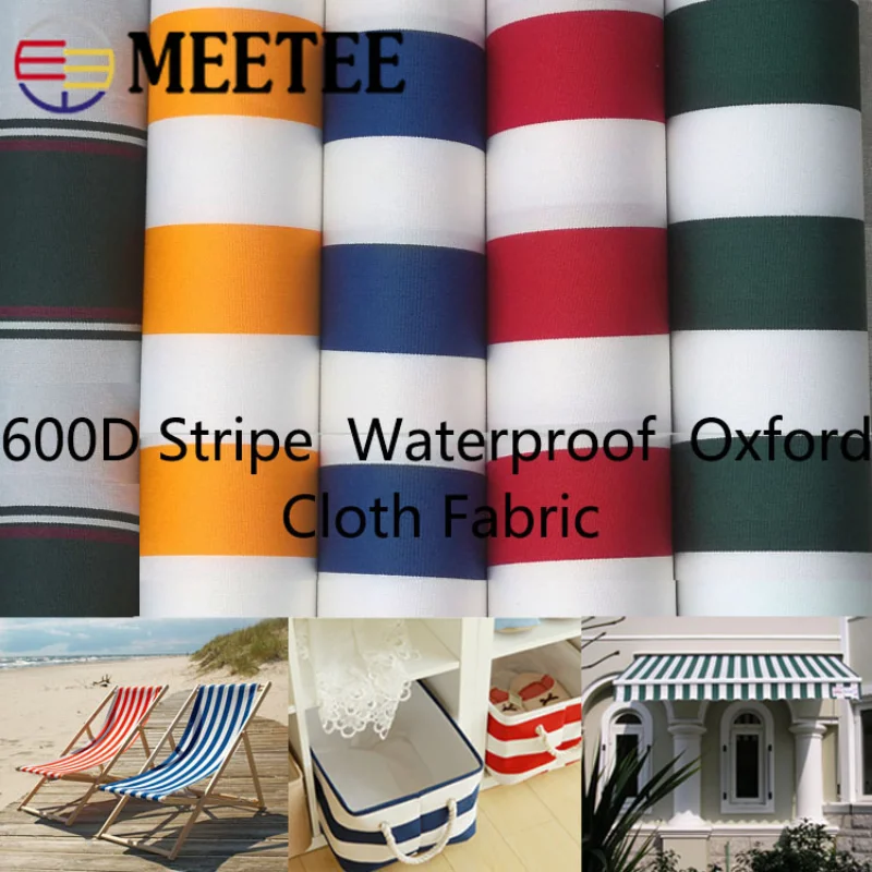 100*150 см Meetee 600D водонепроницаемая ткань оксфорд в полоску для дождевого пончо