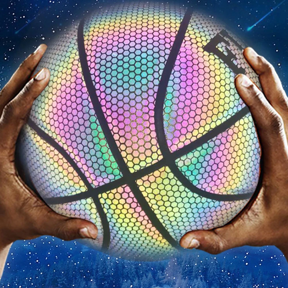 

Glowing Luminous Basketball Sports Synthetic Court Personalized Ball Cement Floor Individual Holographic Basketballs