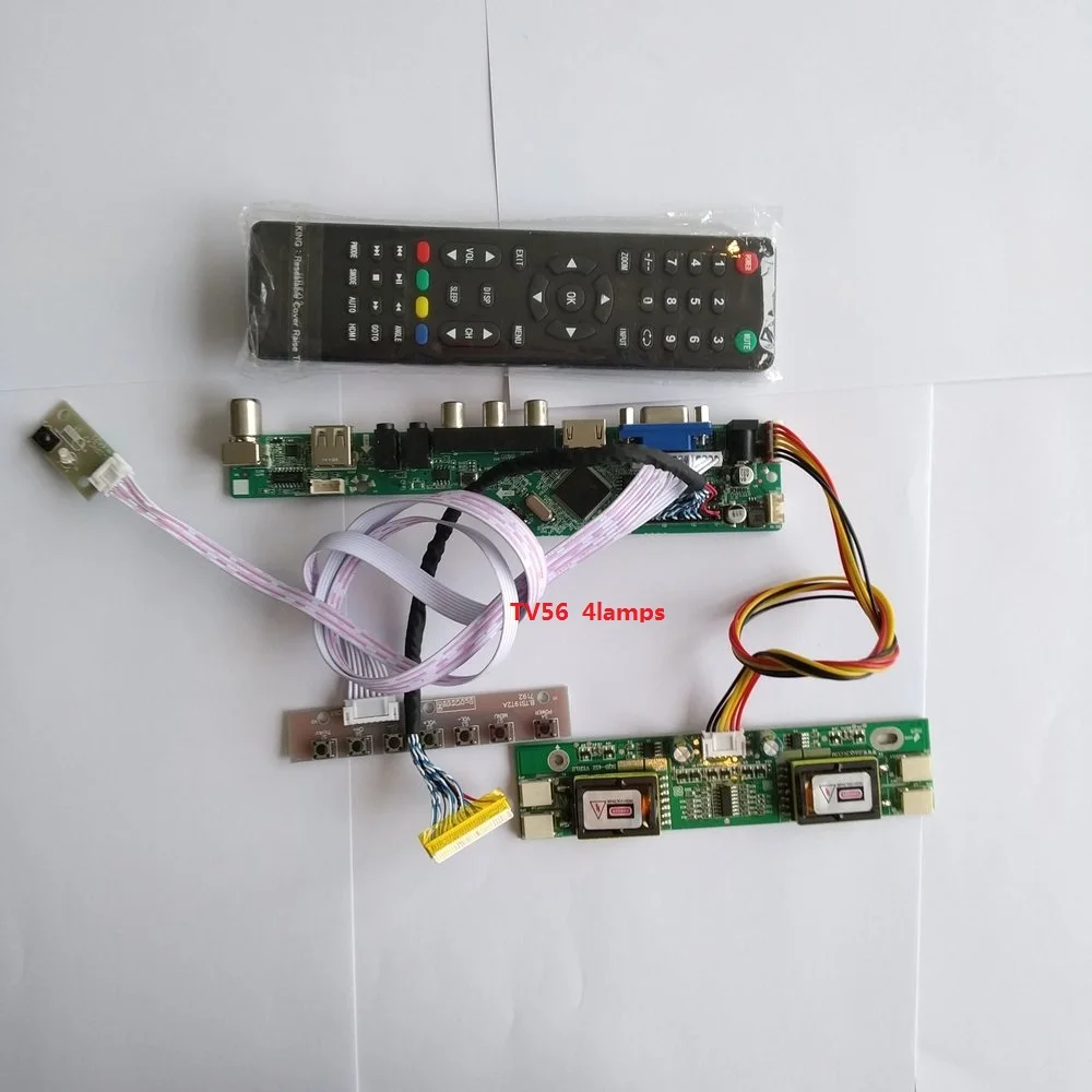 

for LTM220M1-L01 VGA AV HDMI-compatible LCD Controller Board VGA kit Resolution TV Digital Signal 30pin 4 lamps 1680X1050 22"