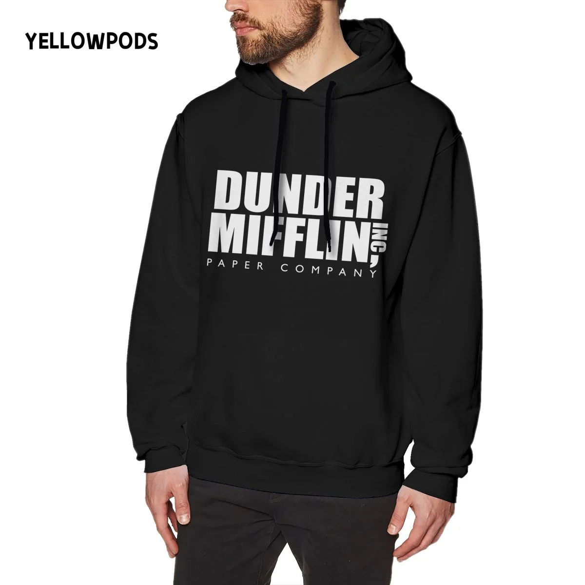 

Yellowpods-Dunder Mifflin Hoodie Hip Hop Anime Pullovers Tops Loose Long Sleeves Autumn Man Cloth