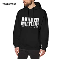 yellowpods dunder mifflin hoodie hip hop anime pullovers tops loose long sleeves autumn man cloth