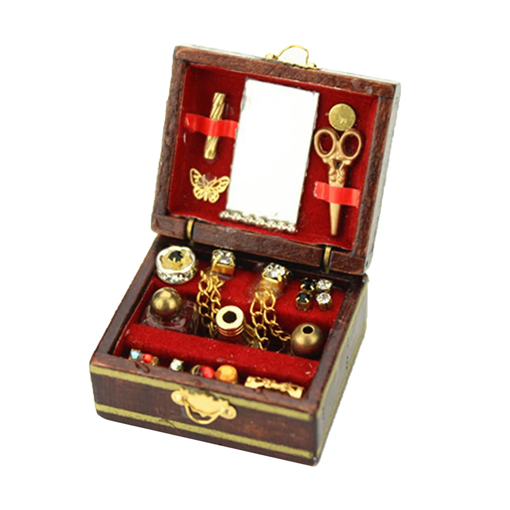 

1:12 1/6 Dollhouse Miniature Jewellery Case for Furniture Living Scene