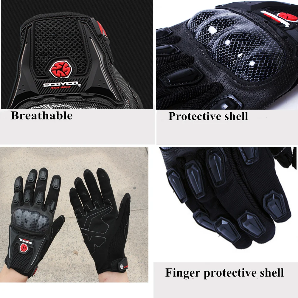 

Men Motorcycle Gloves Fiberglass Knuckle Ventilate Portable Motorbike Biker Racing Car Moto Riding Gloves Motorcycle Accessories