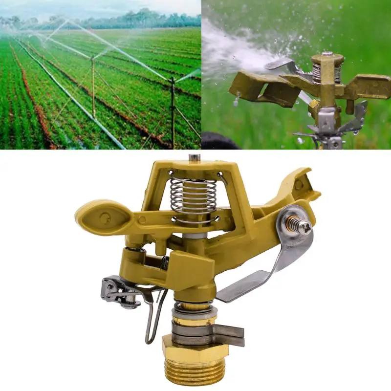 

Multipurpose Auto-rotate Copper Rotate Water Sprinkler Spray Nozzle Connector New