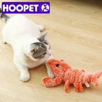hoopet pet soft electronic lobster shape cat toy electric usb charging simulation fish toys funny cat chewing playing biting toy