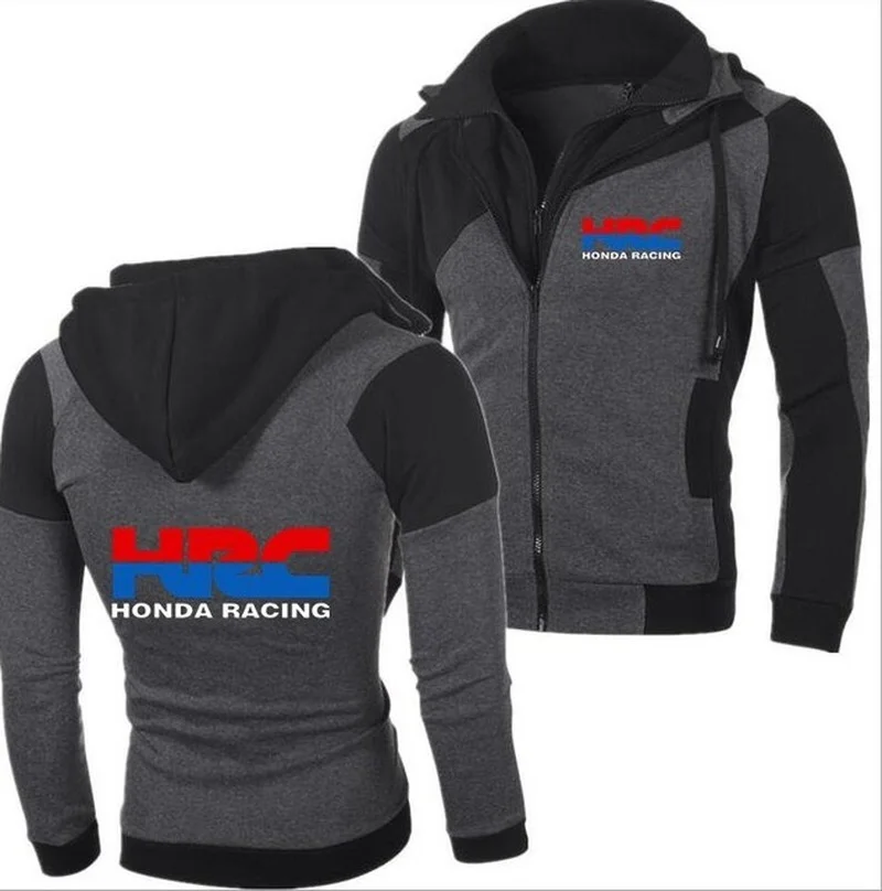 men For HRC Logo Hoodies Jacket Double Zipper Hoodie Cotton Pullover Sports Wear for Suzuki Sweatshirts Coat t
