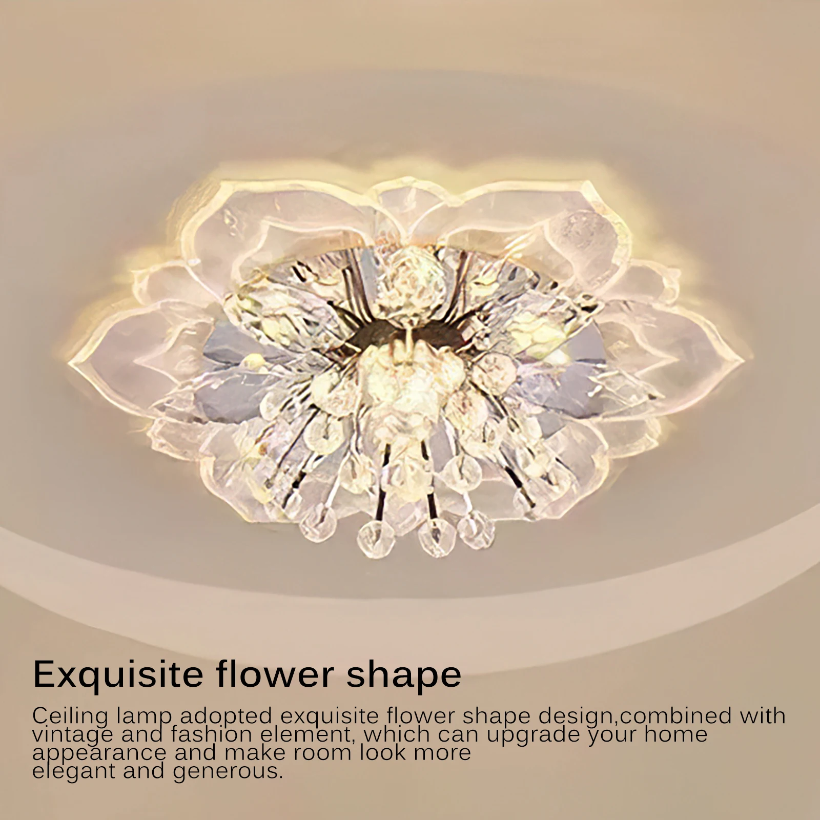 Хрустальный потолочный светильник уникальный дизайн в форме цветка потолочная