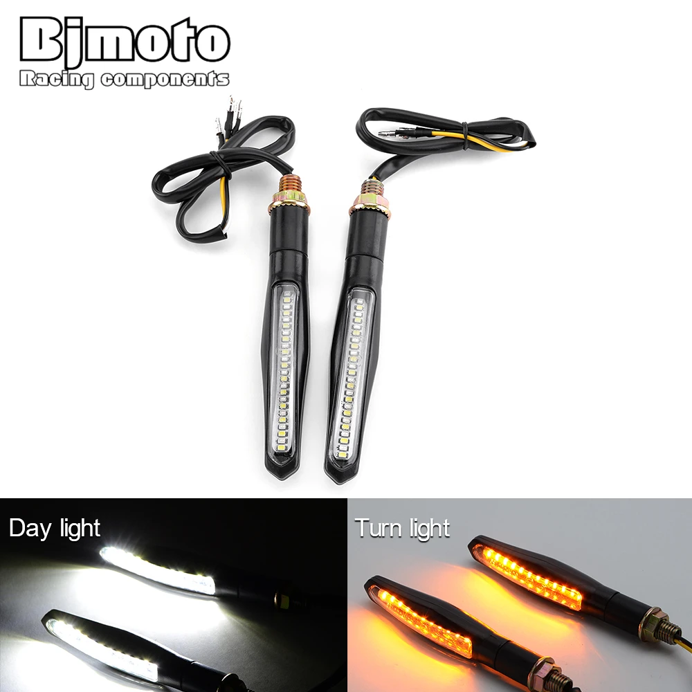 Пара Мигает мотоцикл светодиодный указатели поворота Стоп светильник мигающая