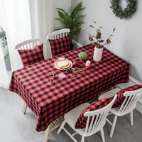 rectangle scotland furniture table cover tablecloth 140x260cm christmas decoration table cloth red plaid tablecloth dining room
