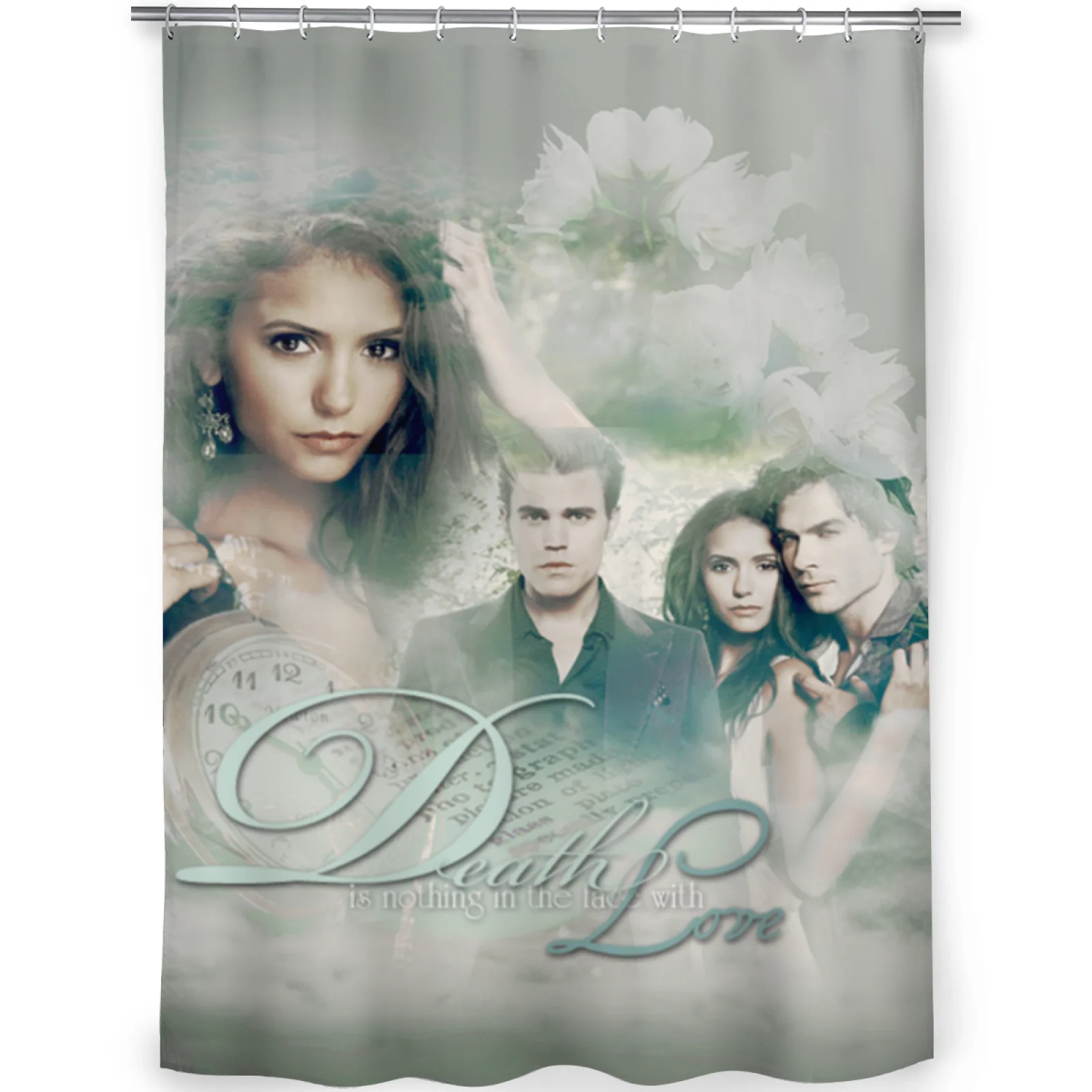 

Bathroom Shower Curtain 3D Waterproof and Mildew Proof The Vampire Diaries Environmentally Friendly Toilet Curtain_xxgyl23