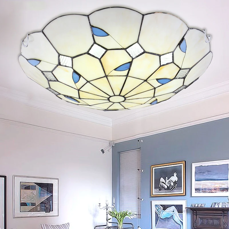 

30cm Garden LED bedroom lamp ceiling living room lamps round French simple European style restaurant balcony lamp