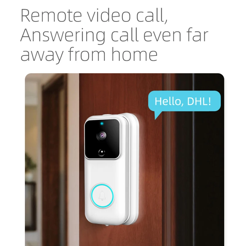 2021 Smart WIFI Video Doorbell Home Security IP Camera Door Chime 1080P Wireless Intercom FIR Alarm IR Night Vision Bell | Электроника