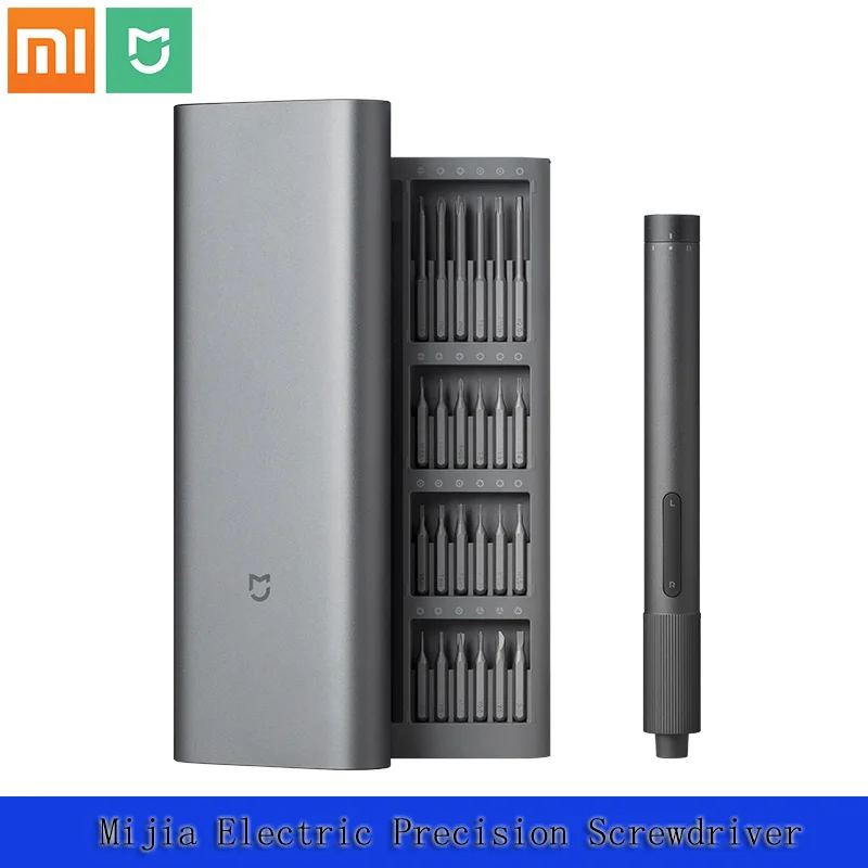 

Набор электрических прецизионных отверток Xiaomi Mijia, металлическая коробка передач, мощный магнитный Алюминиевый корпус, зарядка 24 S2 Type-C