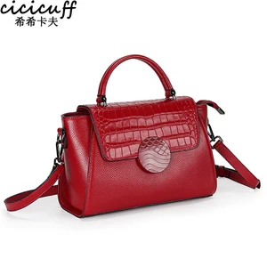 luxury alligator pattern genuine leather women shoulder bags large capacity female totes bag brand designer leather lady handbag free global shipping