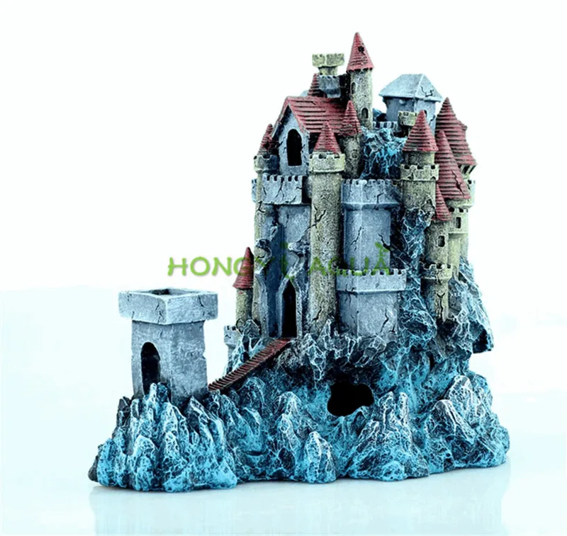 Fantasy castle Садок для рыбы Ландшафтный Аквариум Украшение Творческая мечта домик-замок Смолы Бижутерия для декорирования бутик - Цвет: Fantasy castle