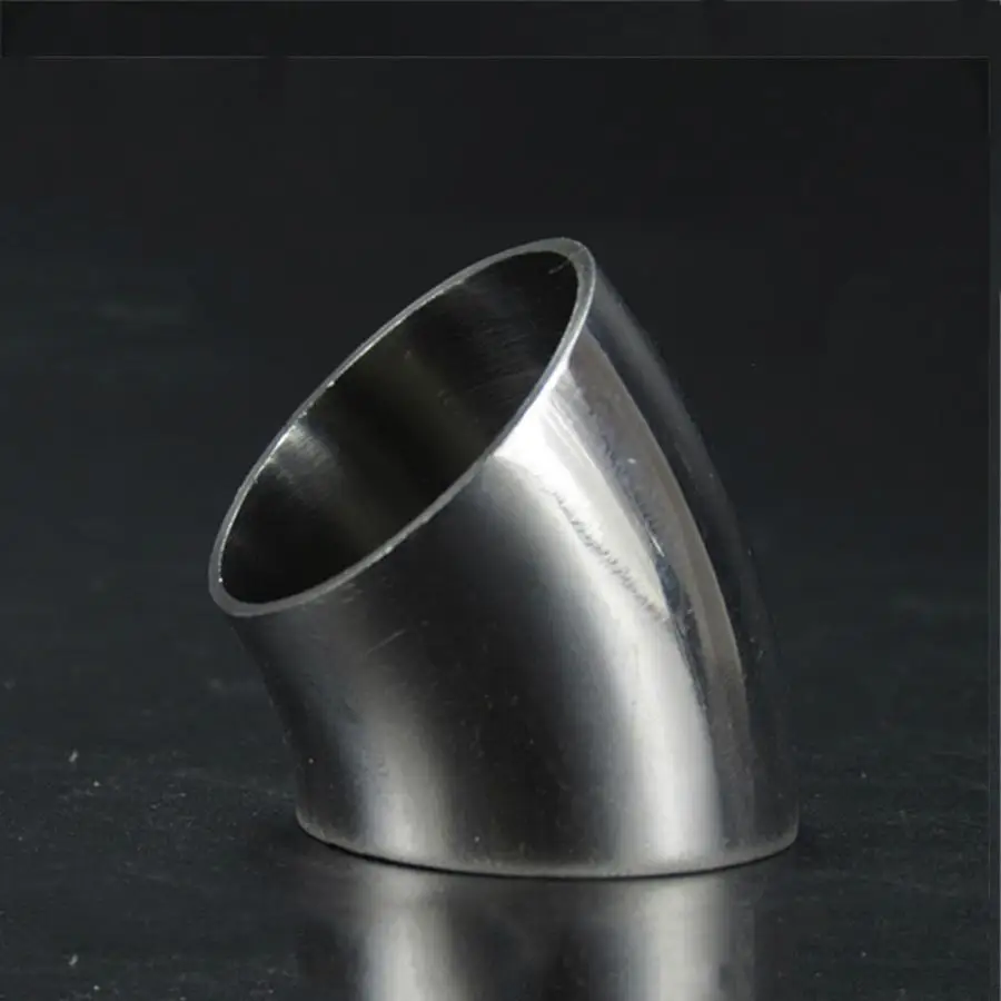 

159mm 6.26 Inch Pipe OD SUS 304 Stainless Steel Sanitary Butt Welding 45 Degree Elbow Fitting Home Brew Beer