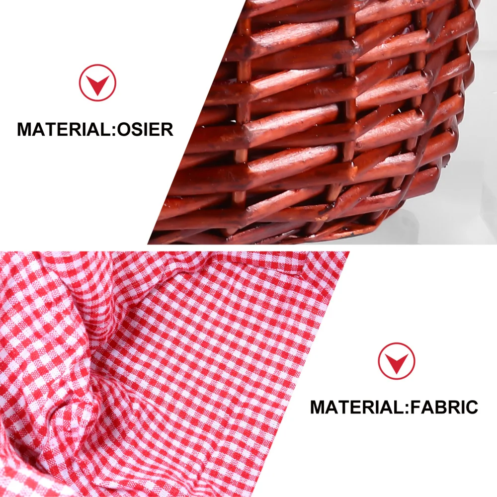 

1pc Fruit Vegetable Basket Woven Basket Weaving Picnic Basket (Assorted Color)