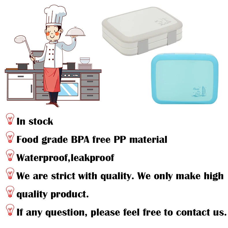 2 или 1 Bento Box для детей герметичный Ланч-бокс Microwavable контейнеры для еды большой ящик для хранения с отсеками