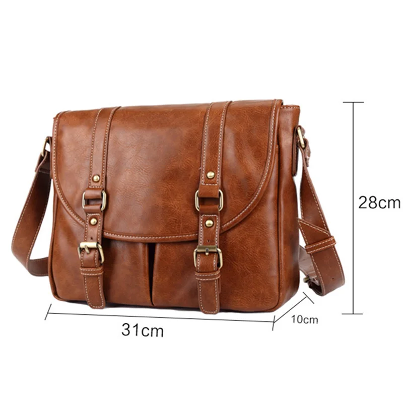 Портфель SCIONE мужской из искусственной кожи однотонный саквояж на плечо