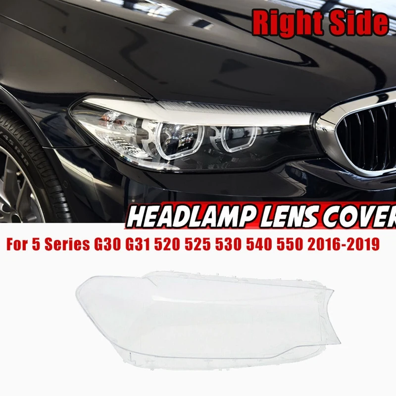 

Правая сторона для BMW 5 серии G30 G31 520 525 530 540 550 2016-2019 Автомобильная передсветильник РА крышка объектива головсветильник Свет Абажур оболочка