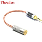 Thoulies HIFI однокристальный медный 3,5 мм TRRS сбалансированный штекер до 2,5 мм TRRS сбалансированный женский аудиоадаптер кабель 2,5 мм до 3,5 мм