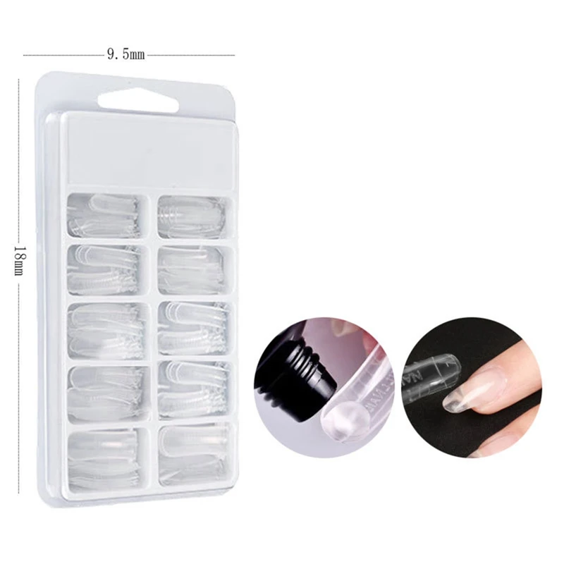

Nail Art Extension Glue Model Nail Piece 500PCS Nail Extension Special Tool Free Paper Holder Crystal Nail Model Nail
