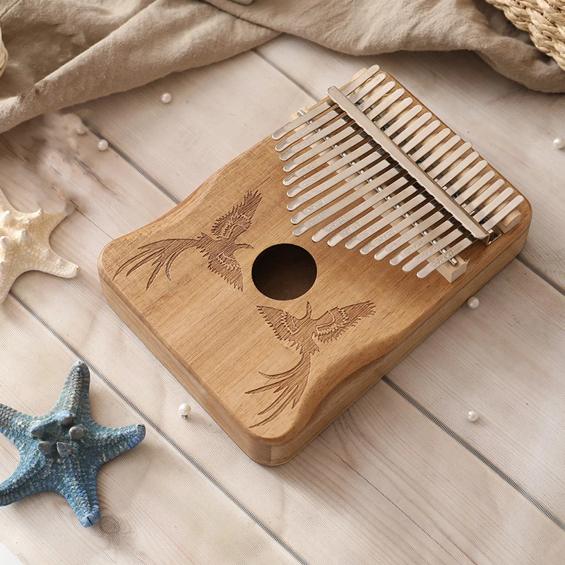 Калимба 17 клавишный большой палец фортепиано из массива дерева красного мбира