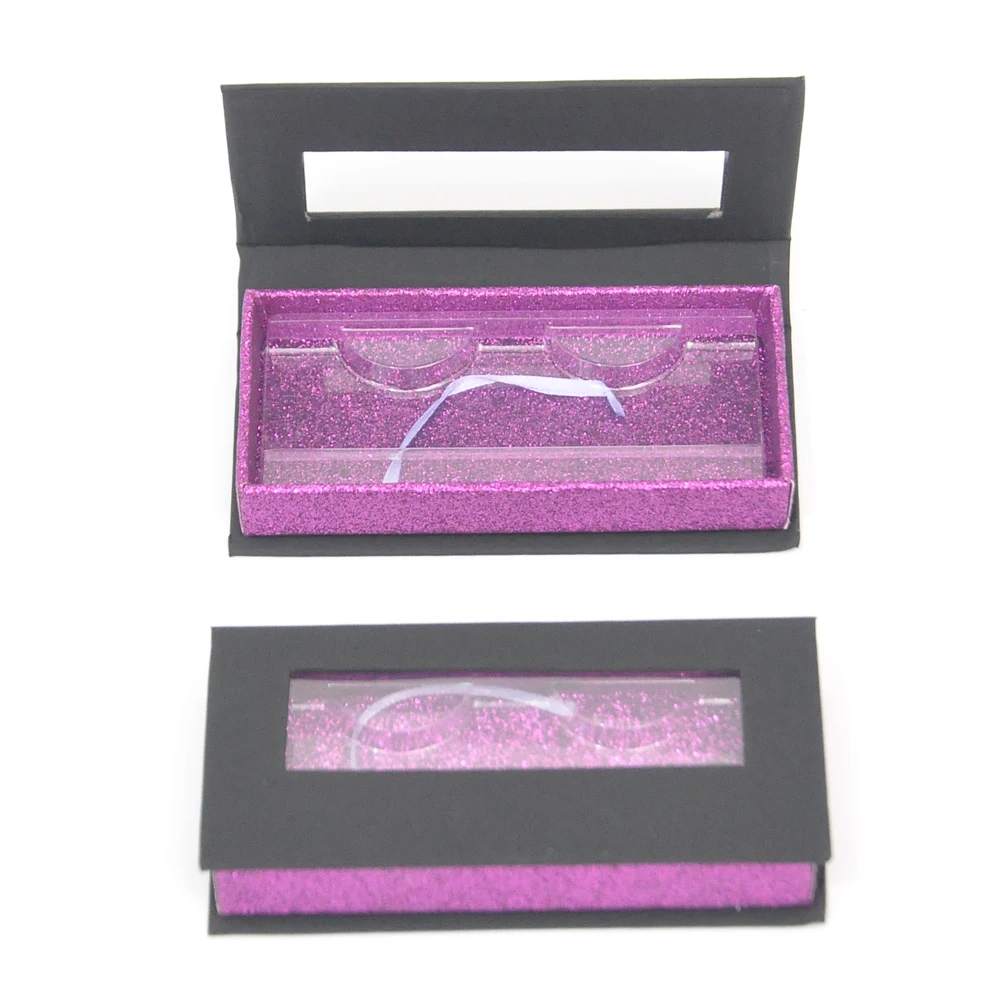 

Wholesale custom logo lash boxes packaging eyelash box faux cils 3D mink eyelashes strip square magnetic Makeup case bulk vendor