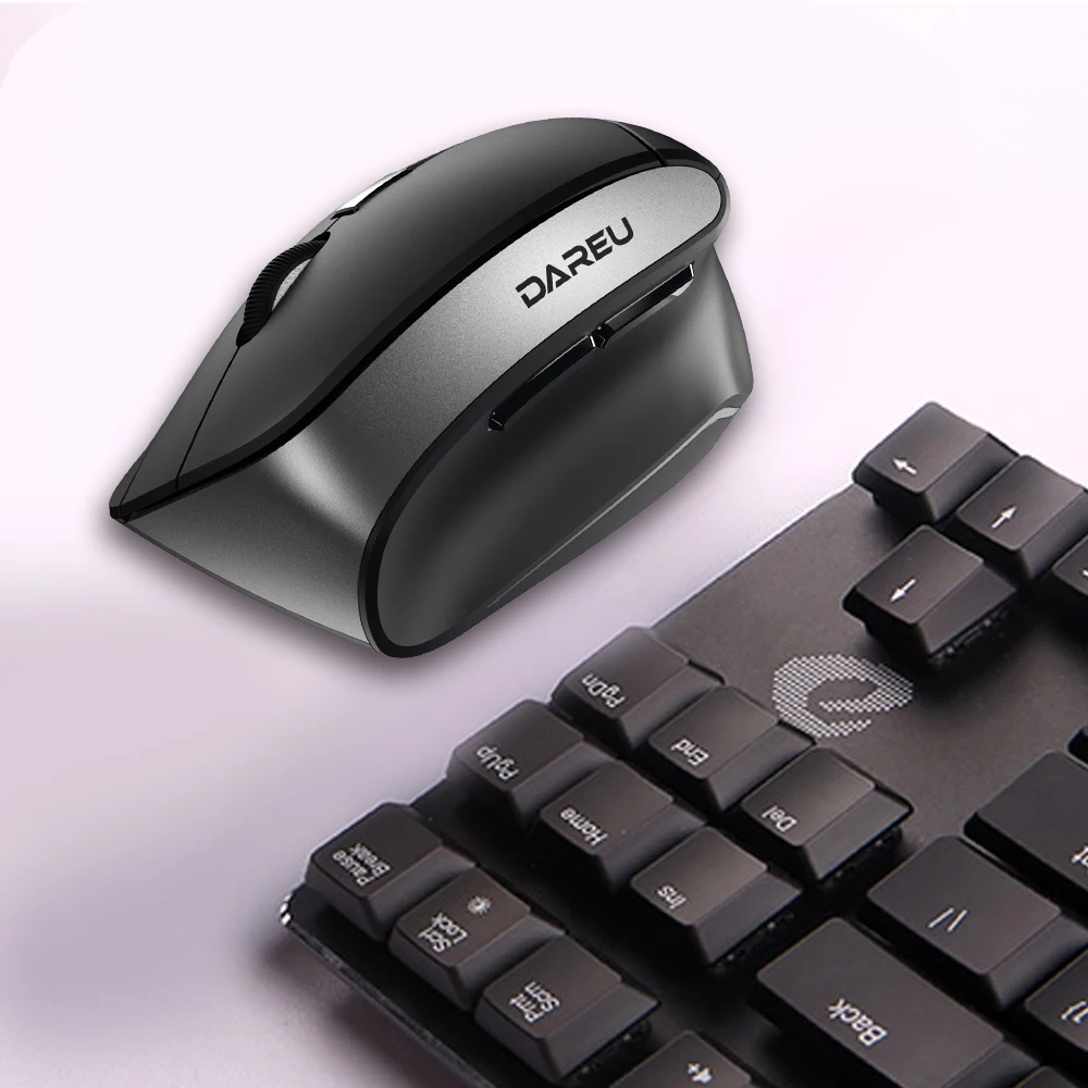DAREU LM108 Bluetooth 4,0+ 2,4 ГГц, Двухрежимная беспроводная мышь, 6 кнопок, эргономичный тип кожи, вертикальная мышь для ПК, ноутбука, компьютера