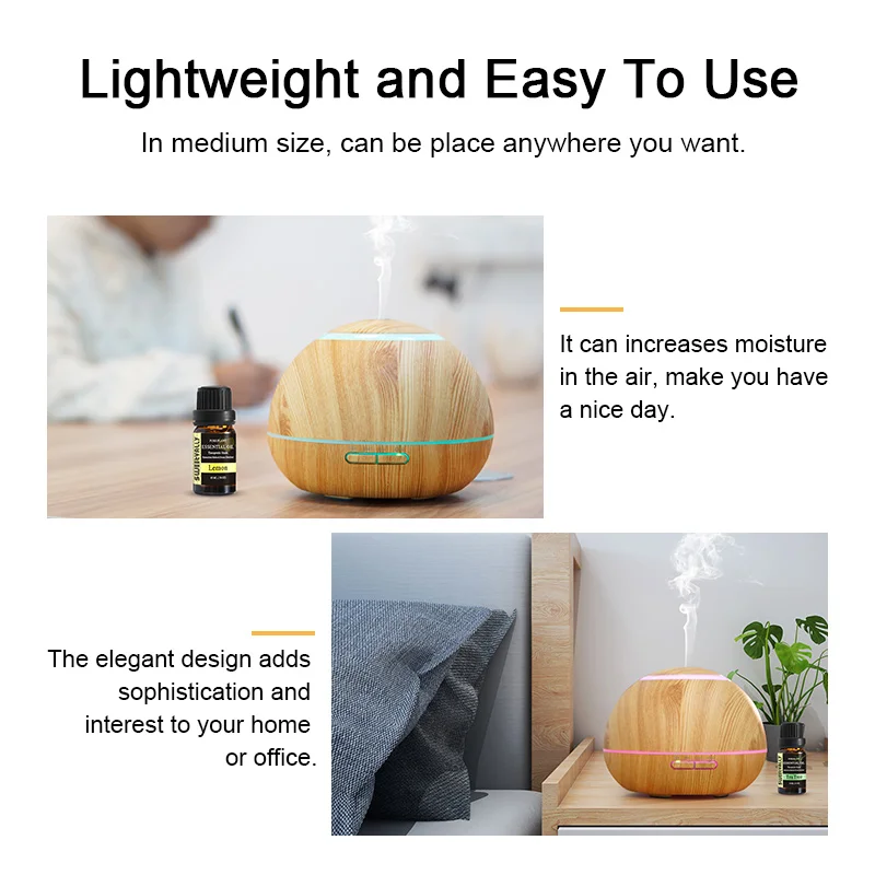 Высокое качество USB Электрический аромадиффузор деревянный ультразвуковой