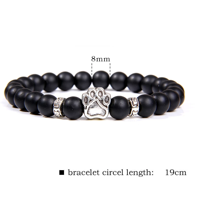 Подвеска «лапа» для мужчин и женщин, браслет с животными, Природный гелиотроп, браслет с бусинами для пар, браслеты дружбы, Donna Прямая поставка