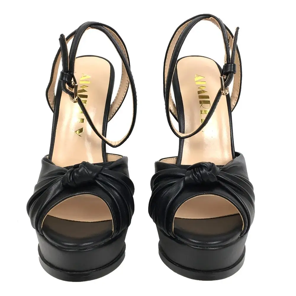 Сандалии женские на платформе и высоком каблуке Босоножки с открытым носком