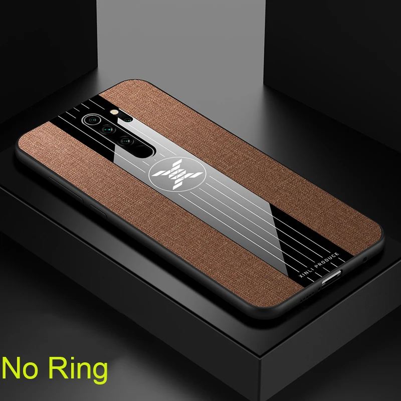 Brown No Ring For Xiaomi Redmi Note 8 Pro Case Matte Cover For Xiomi Xiaomi Redmi Note 8 Note8 Shockproof Phone Case Magnetic Ring Holder - Цвет: Brown No Ring