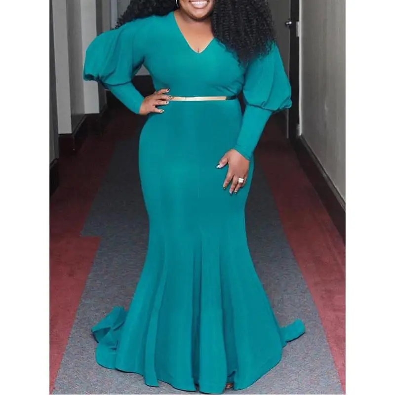 Женское длинное платье с рукавами-фонариками элегантные вечерние платья в