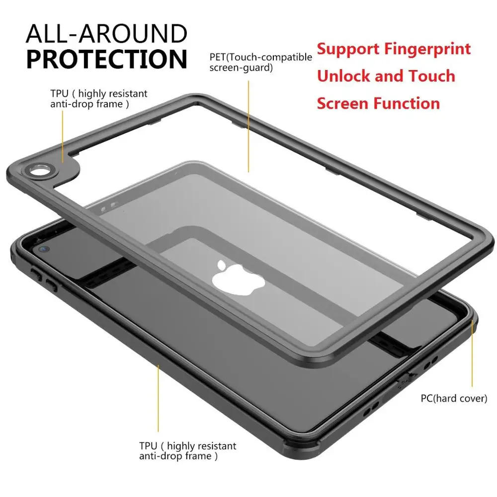 IP68 Водонепроницаемый чехол для iPad Mini 5 чехол Защита от царапин на весь экран противоударный чехол для нового iPad Mini 5 Чехол 7,9"