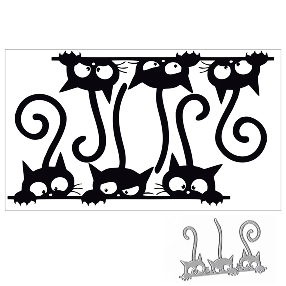 Маленькая кошка рождественские штампы скрапбукинг Новое поступление