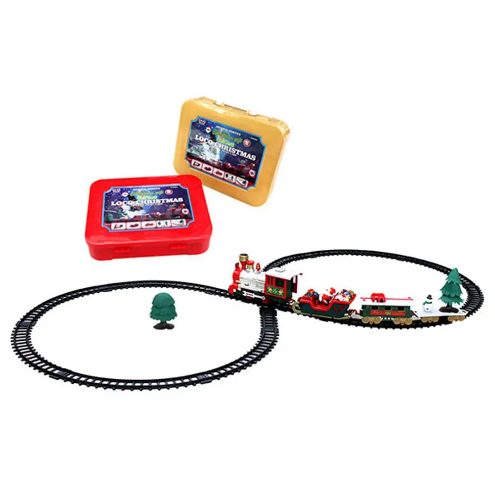 TWISTER.CK Christmas Toy Electric Track Train Santa Claus with Light and Music |