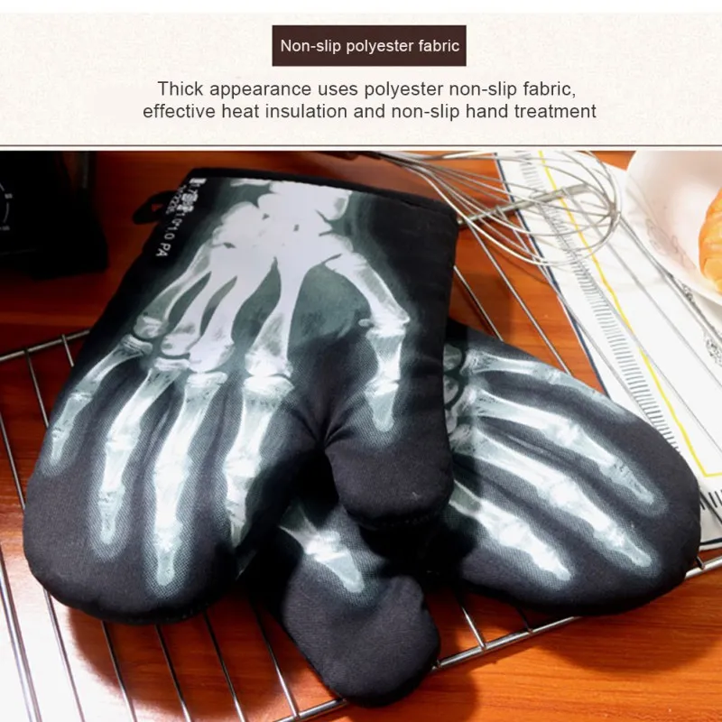 

NORBI Heat-resistant Gloves Can Be Used In Oven Microwave Gloves Kitchen Supplies Heat Insulation Baking Soft Lining (two Packs)