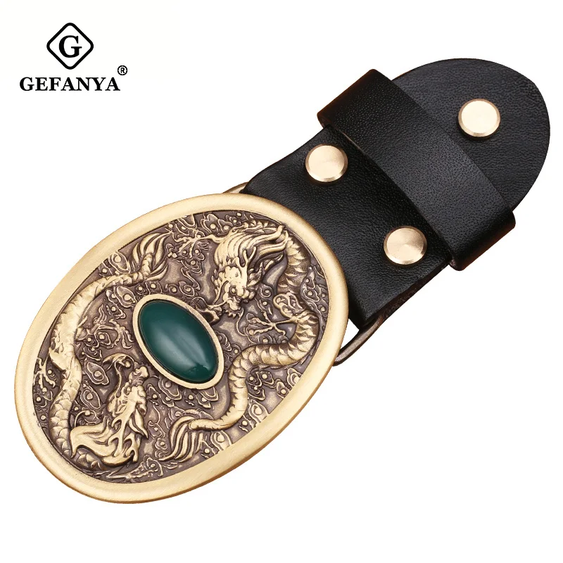 Классическая брендовая овальная пряжка из твердой меди и латуни Антиаллергенная