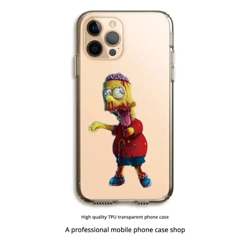 

The Simpson Phone Case Clear Cover For Iphone 5 6 7 8 11 12 plus XR X XS SE2020 11/12PRO Max Transparent Cases