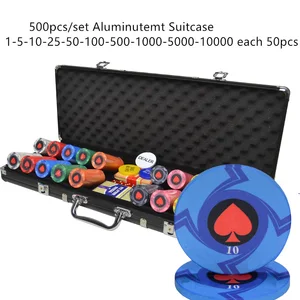 Набор фишек для покера Техасский Холдем, 100-500 шт.