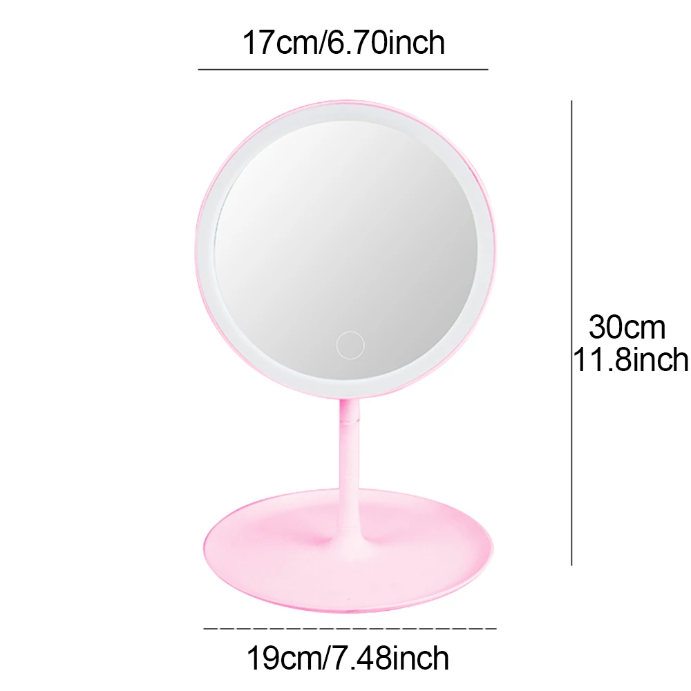 Зеркало косметическое со съемной подставкой и сенсорным выключателем 3 режима |