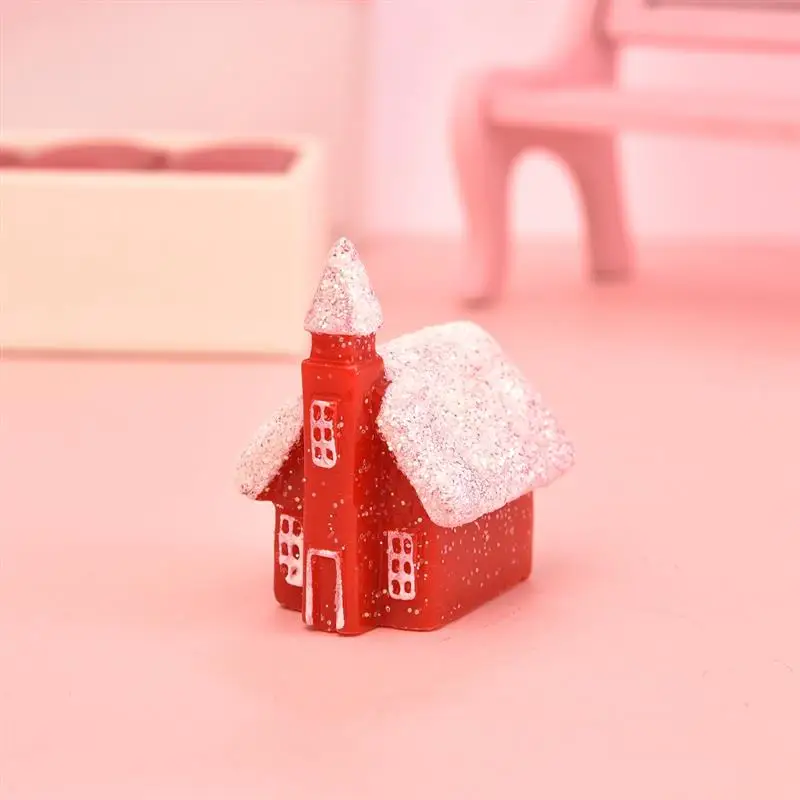 4 шт./компл. Kawaii Рождественский Снежный дом Декор фигурки Сказочный Сад