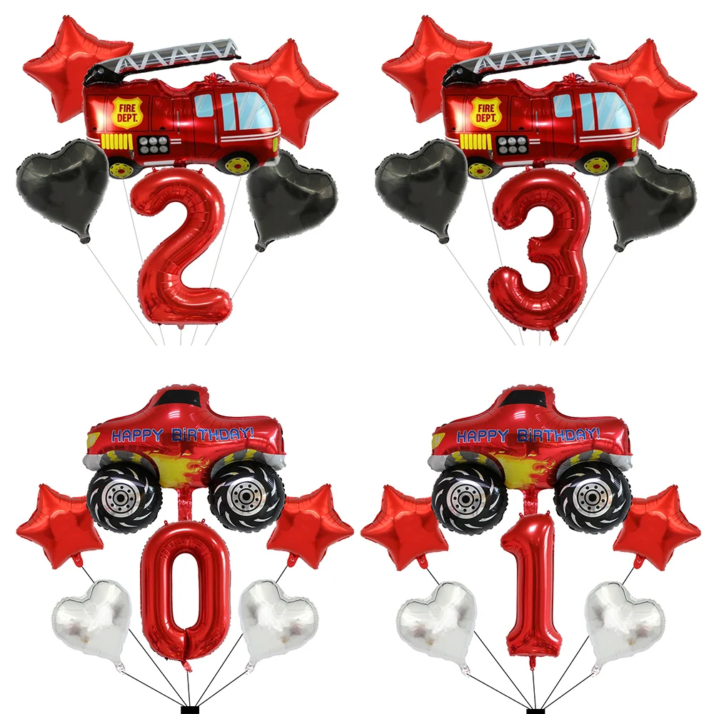 С рисунками из мультфильма Пожарный Сэм пожарный автомобиль с принтом вспыш и