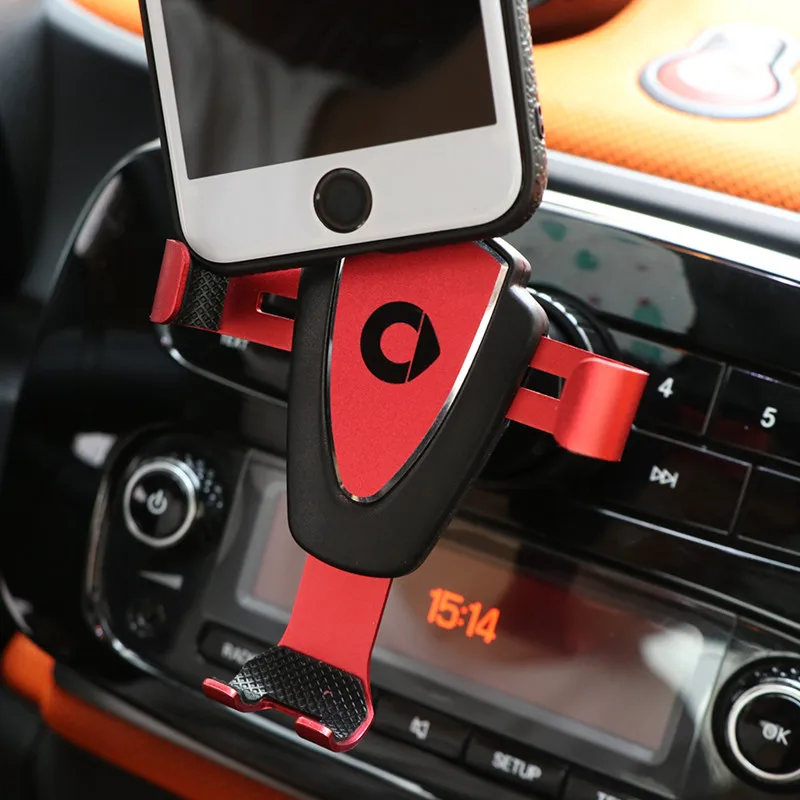 car mobile phone holder for smart 453 fortwo forfour 451 450 accessories air outlet cell phone brache interior supplies free global shipping