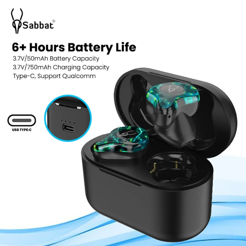 Bluetooth-наушники Sabbat X12 Ultra Marble Series Беспроводная стереогарнитура Qualcomm TWS