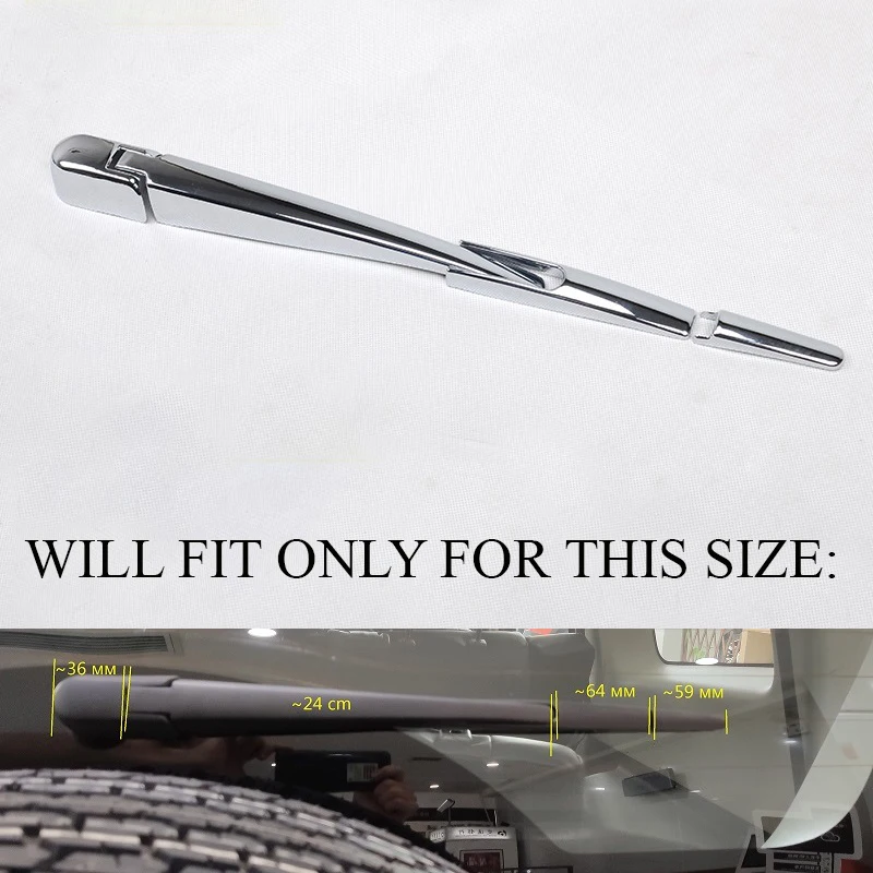 ABS plastic ABS Хромированная накладка на заднее лобовое стекло, стеклоочиститель для Mitsubishi Pajero IV V80 Montero Limited- год - Название цвета: ABS plastic